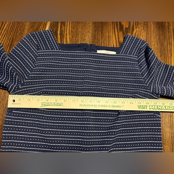 Ann Taylor Loft mini shift Dress women’s S blue white preppy coastal grandma - Picture 8 of 16